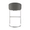Armen Living Atherik Bar Stool in Brushed Stainless Steel with Gray Faux Leather 840254335806 - alternate 10
